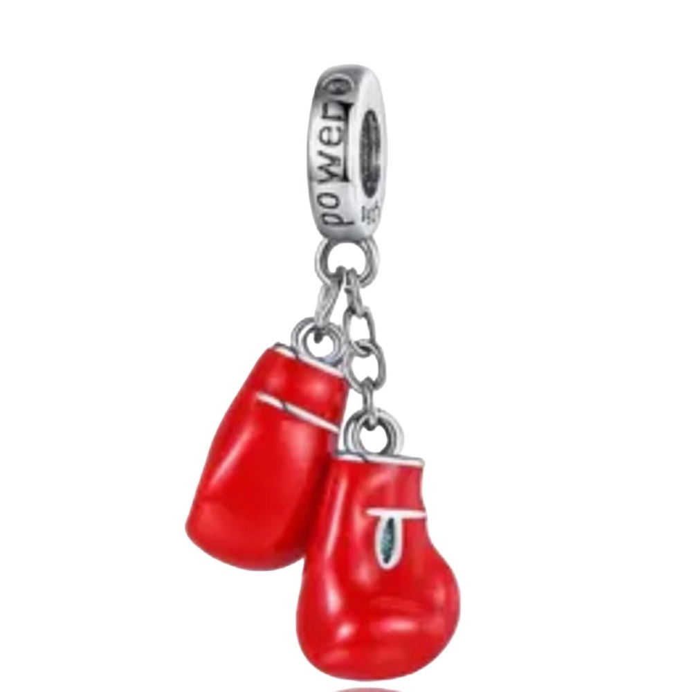 S925 Red Boxing Gloves Charm Pandora Style